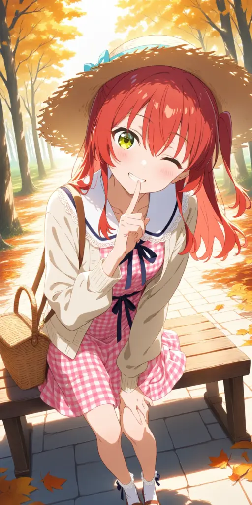 アニメ『ぼっち・ざ・ろっく!』の喜多郁代が、アルバイトの読者モデルでポーズっをとっているファンアートSSの挿絵。
